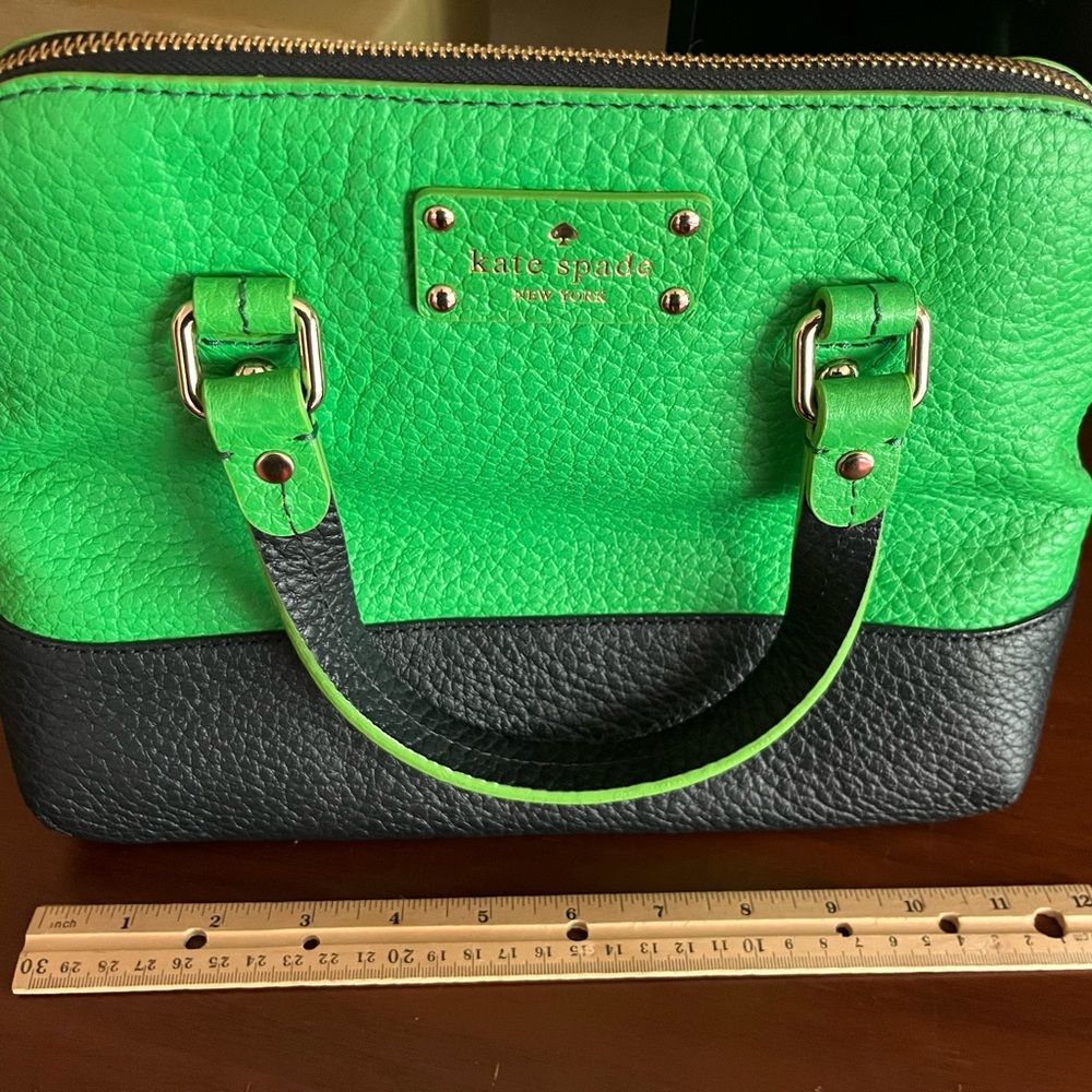 Kate Spade Vibrant Green and Black Satchel